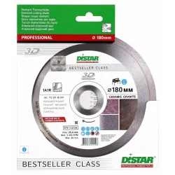 Tarcza diamentowa tnąca 1A1R 180x1,6x8,5x25,4 Bestseller Ceramic granite DISTAR