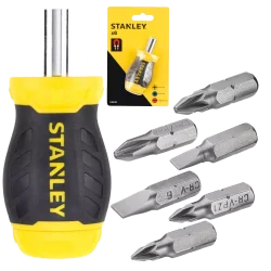 Wkrętak MULTIBIT krótki + 7 końcówek STANLEY®
