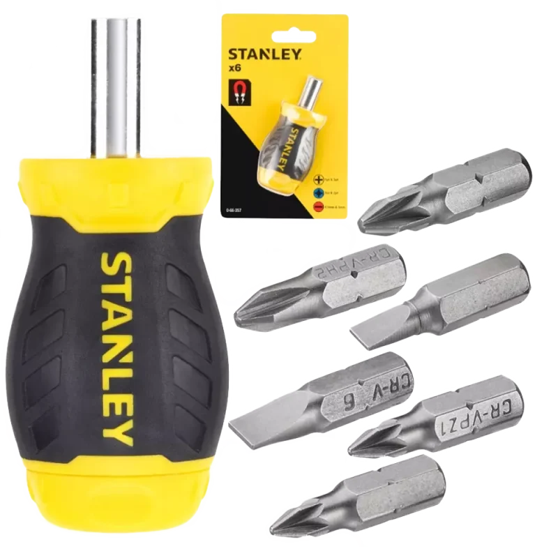 Wkrętak MULTIBIT krótki + 7 końcówek STANLEY®
