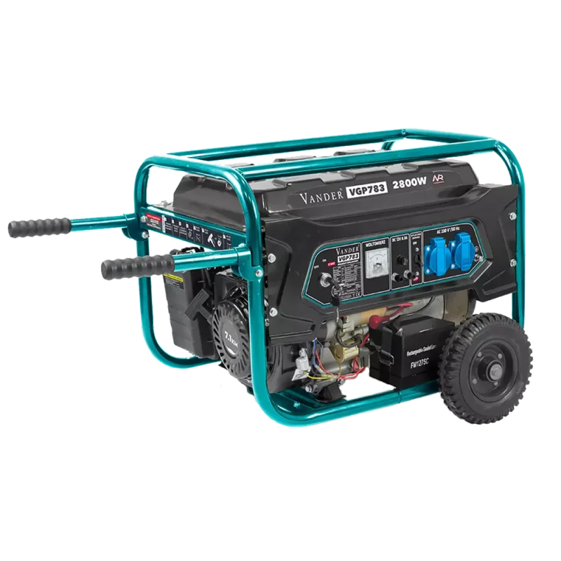 Agregat prądotwórczy spalinowy  VGP783 2800W  2x230V/1x12V benzyna 4-suw OHV 96dB 47kg  VANDER