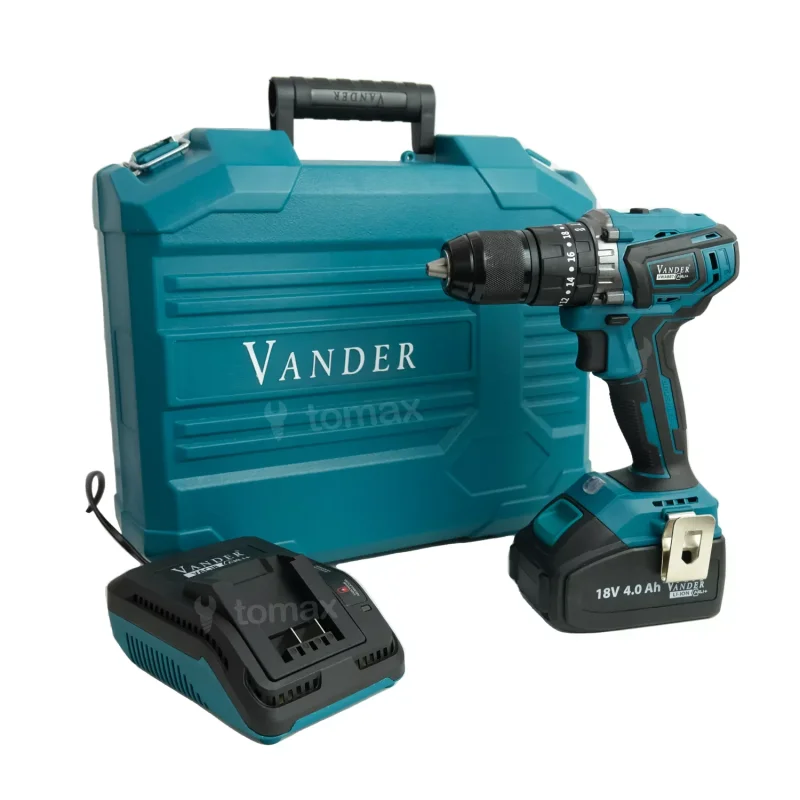 Wiertarko-wkrętarka 18V 2 biegi 50Nm (1x VLI1840, 1xVAC18, walizka) VWA887 VANDER