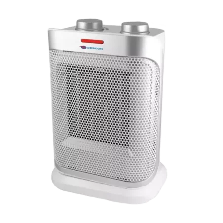 Termowentylator ceramiczny z oscylacją 1500W biało-srebrny DESCON