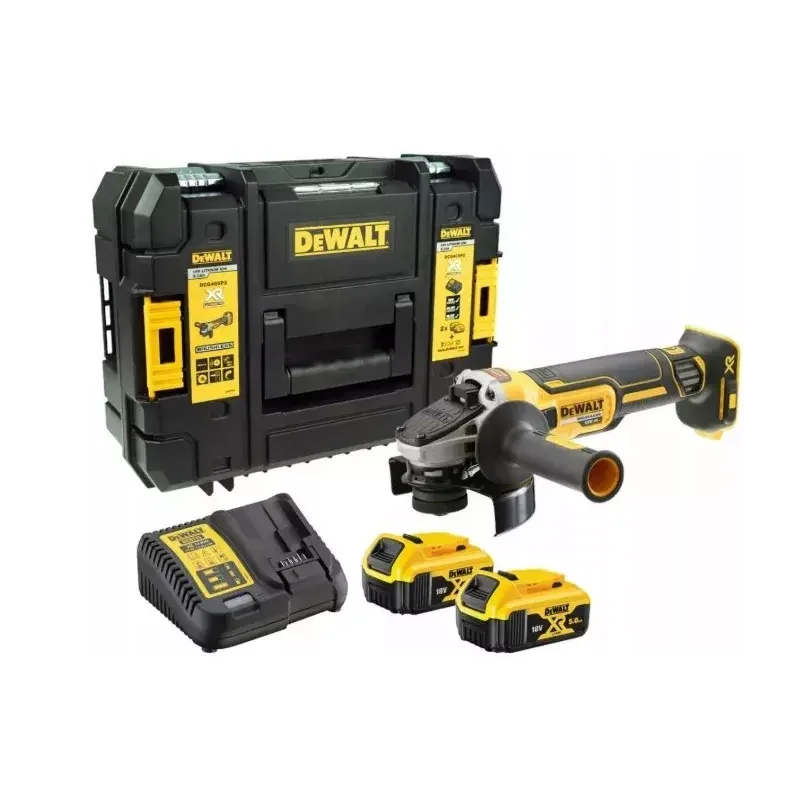 Szlifierka kątowa 18V XR 2x5Ah 125mm z silnikiem bezszczotkowym Perform&Protect TSTAK II DCG405P2 DeWALT
