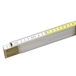 Miara składana drewniana 2m (biało/żółta) STANLEY®