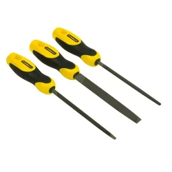 Zestaw 3 szt pilników równiaków ( płaski, półokrągły, kwadratowy) 200 mm STANLEY®