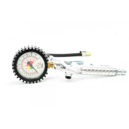 Pistolet do pompowania kół z kolorową tarczą, krótki wężyk