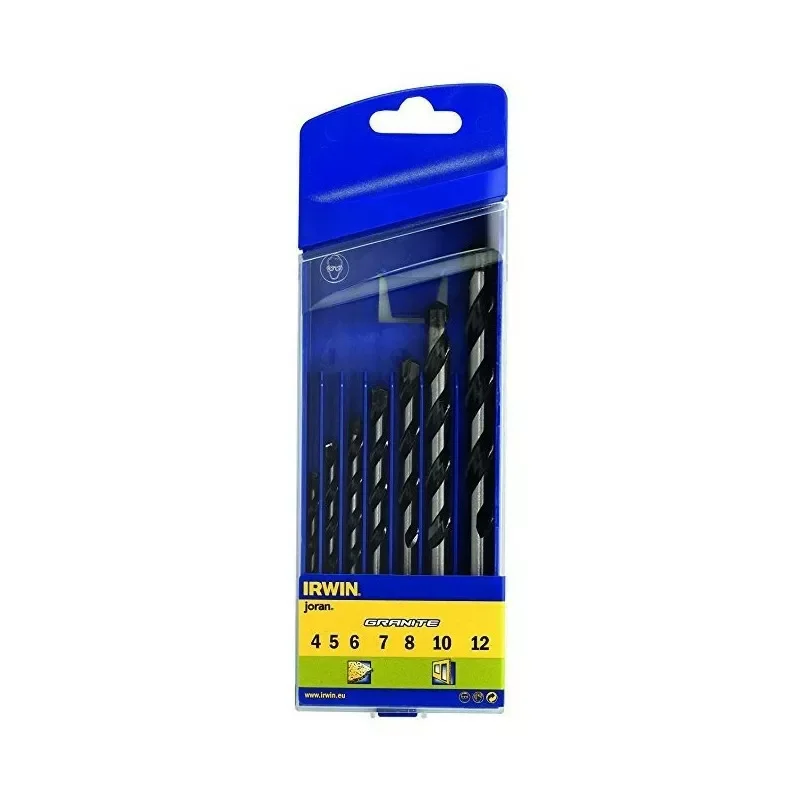 Zestaw 7 wierteł do betonu GRANITE: 4, 5, 6, 7, 8, 10, 12 mm IRWIN