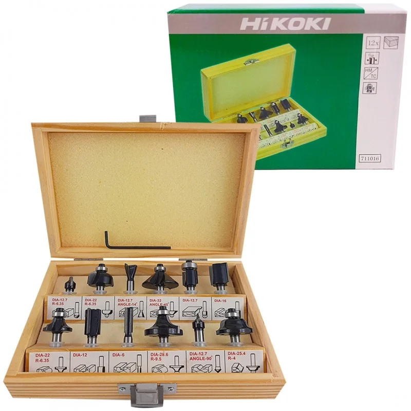 Zestaw Frezów 12 Szt. Chwyt 6mm 711016 HITACHI