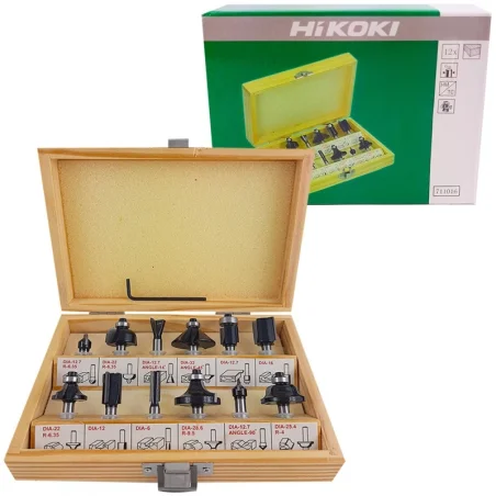 Zestaw Frezów 12 Szt. Chwyt 6mm 711016 HITACHI