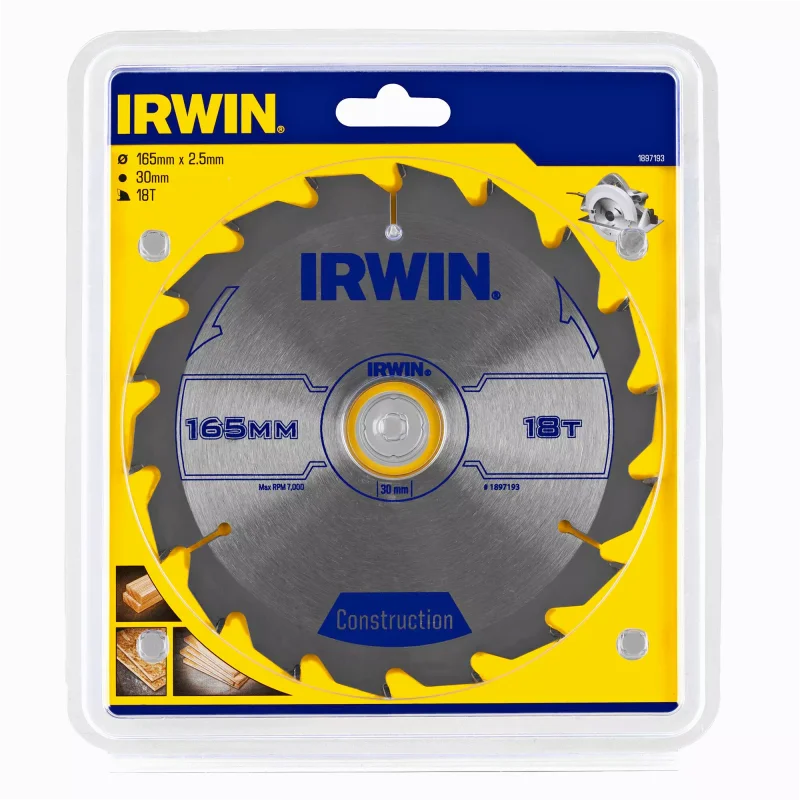 Piła tarczowa do drewna OPP IR 165mm/18T IRWIN