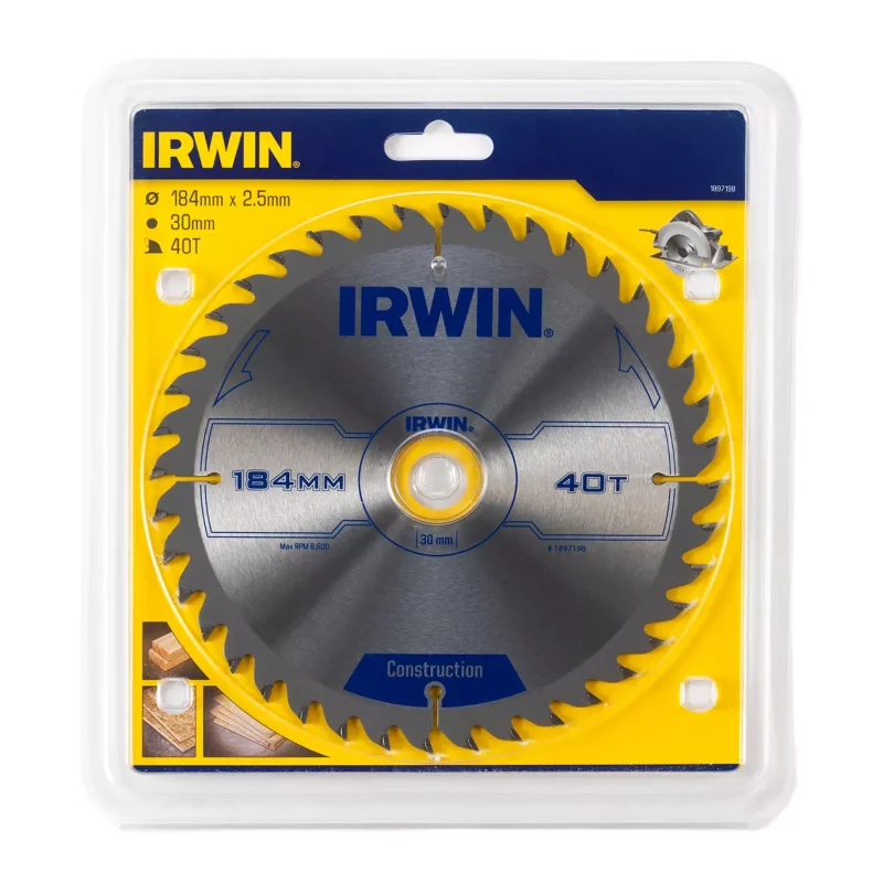 Piła tarczowa do drewna OPP IR 184mm/40T IRWIN