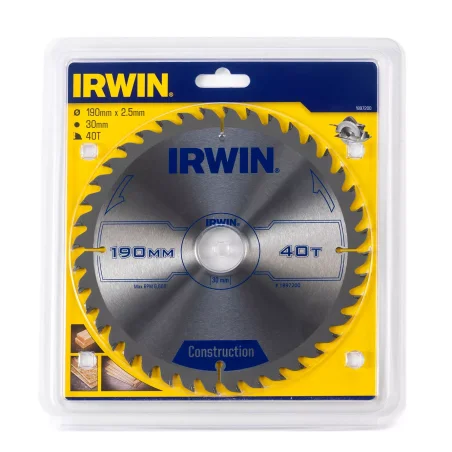 Piła tarczowa do drewna OPP IR 190mm/40T IRWIN