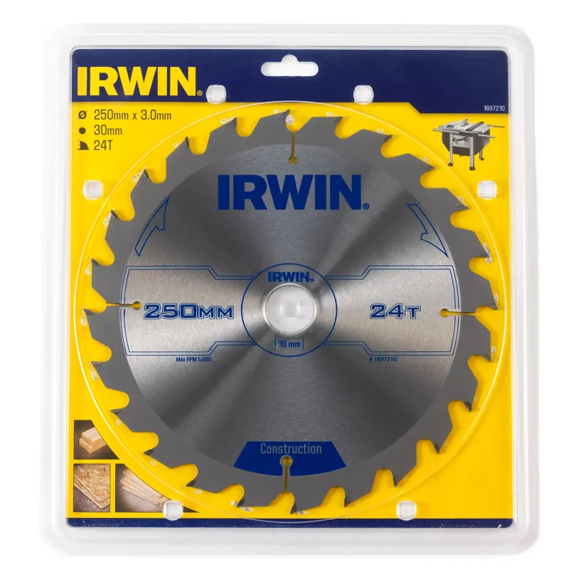 Piła tarczowa do drewna OPP IR 250mm/24T IRWIN