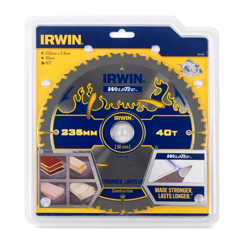 Piła tarczowa WELDTEC do pilarek ręcznych 235mm/40T IRWIN