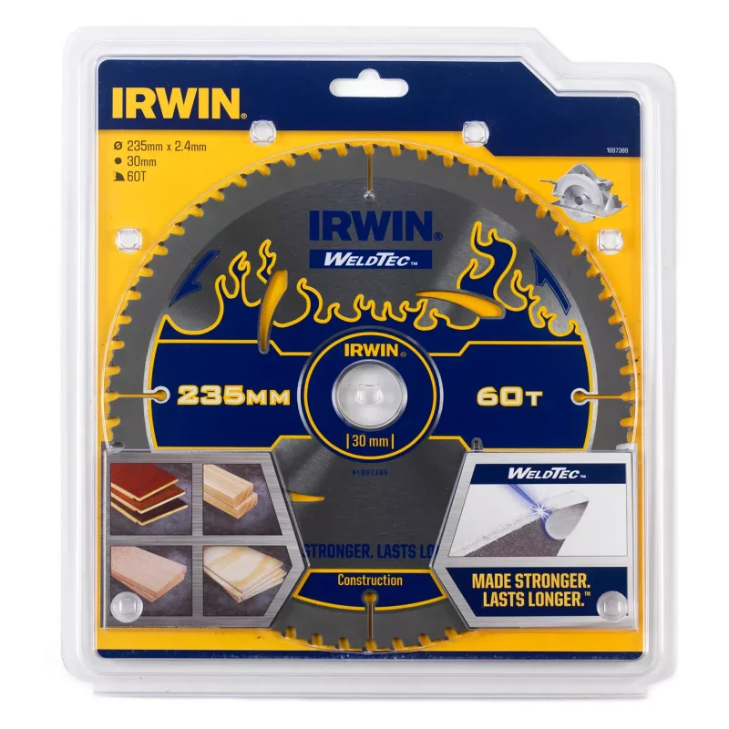 Piła tarczowa WELDTEC do pilarek ręcznych 235mm/60T IRWIN