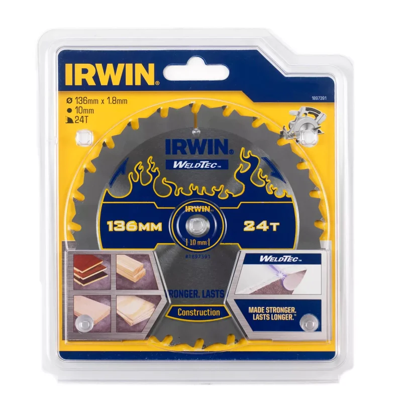 Piła tarczowa WELDTEC do pilarek ręcznych 136mm/24T C IRWIN
