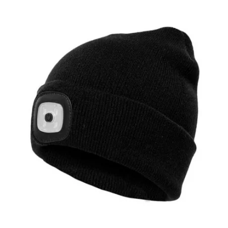 Czapka czarna z diodami LED 180lum Extol