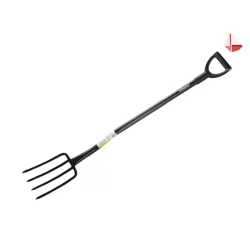 Widły do kopania 4-zębne z metalowym trzonkiem „DP”