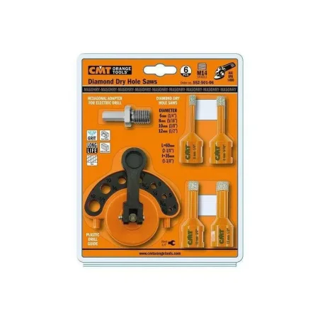 Zestaw otwornic i akcesoriów do pracy z szlifierkami kątowymi