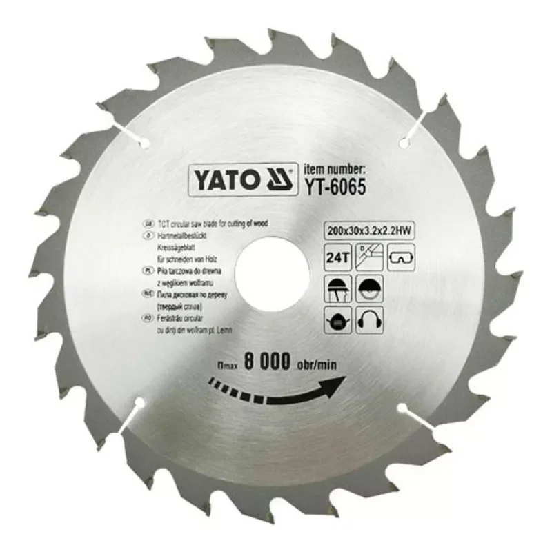 Tarcza widiowa do drewna 205x18x24z YT-6066 YATO