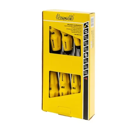 Komplet wkrętaków do podbijania 6 szt.