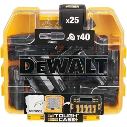 Zestaw 25 szt. końcówek wkrętarskich TX40/25mm, IMPACT Torison DT70559T-QZ DEWALT