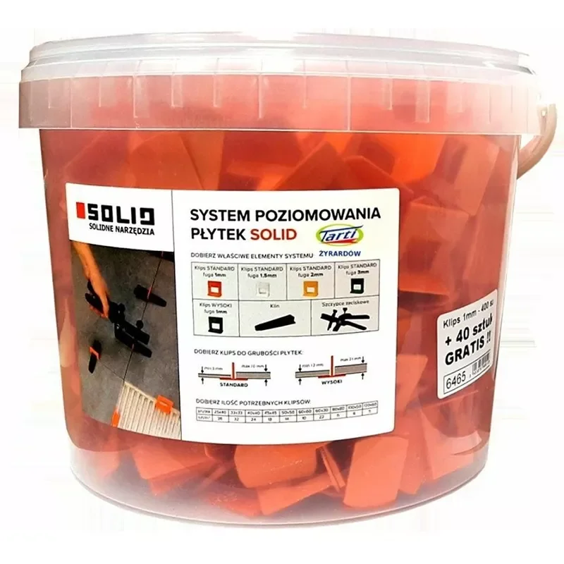 System poziomowania płytek - 400 + 40 klips 1mm/A.1 SOLID