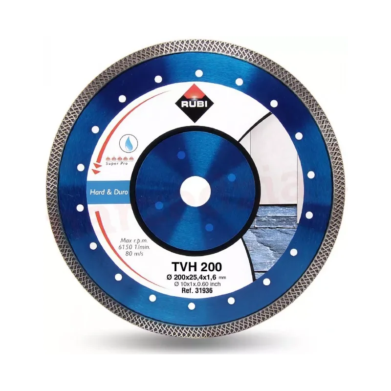Tarcza diamentowa do materiałów twardych Turbo Viper (TVH) 250 SUPERPRO 31937 RUBI