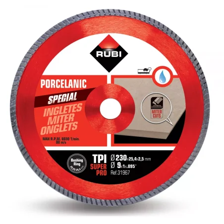 Tarcza diamentowa do cięcia gresu pod kątem TPI 230 SUPERPRO Rubi 31967