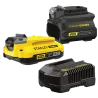 Zestaw startowy 18V akumulator 2,0Ah ładowarka i adapter STANLEY® FATMAX®