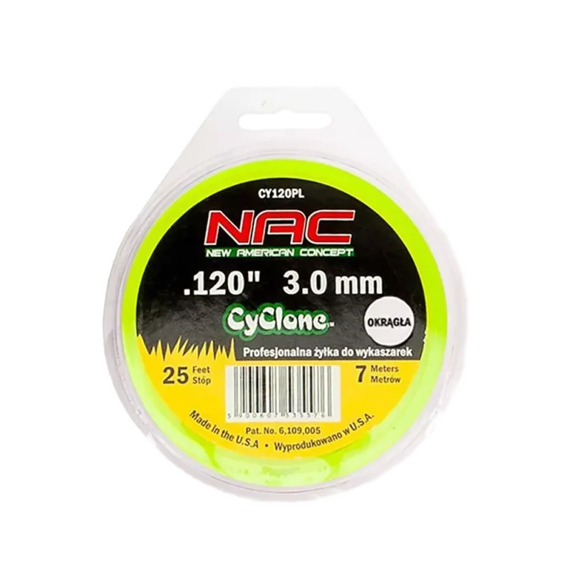 Żyłka tnąca okragła 3,0mm/7mb SU120PL NAC