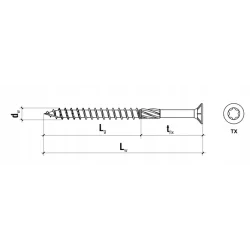 Wkręty do drewna WKCS-08140-1szt 8 x 140 mm 1 szt.