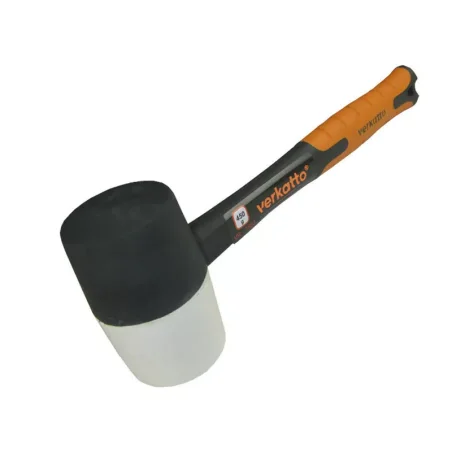 Młotek gumowy czarno-biały z drewnianym trzonkiem 340g VR-3972