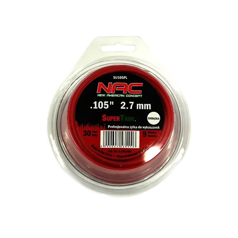 Żyłka tnaca okrągła 2,7mm/9mb SU105PL NAC