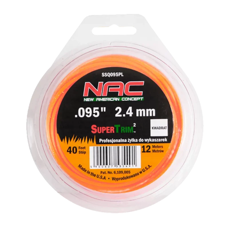 Żyłka tnąca kwadratowa 2,4mm/12m SSQ095PL NAC