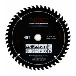 Tarcza widiowa do drewna 185mm 48T SB1-185-48-AT NAC