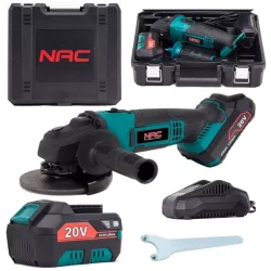 Szlifierka kątowa akumulatorowa 20V, 125mm, aku 1x4,0Ah, walizka AGE-125-LI-B-20V NAC