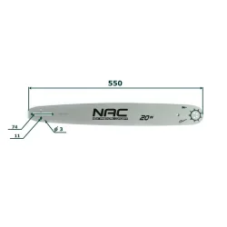 PROWADNICA 20" NAC (0,325 X 1,5 - 50CM) CST61-50AC NAC