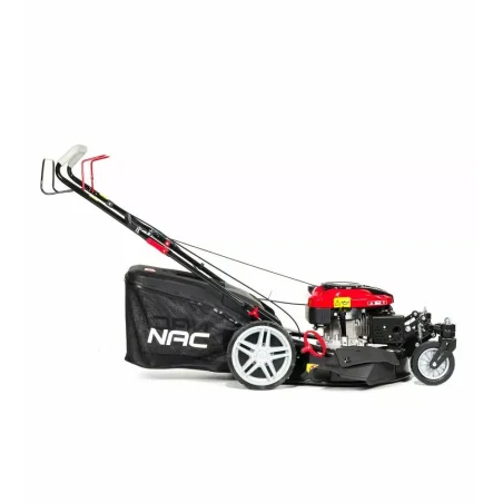 Kosiarka spalinowa z napędem 6,5KM OHV, 56 cm , central, kosz z plastic top ze wskaźnikem zapełnienia, duże koła, mycie, 4in1, 2