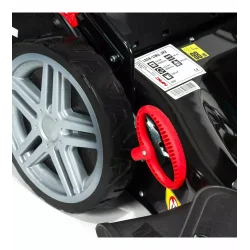 Kosiarka spalinowa z napędem 6,5KM OHV, 56 cm , central, kosz z plastic top ze wskaźnikem zapełnienia, duże koła, mycie, 4in1, 2