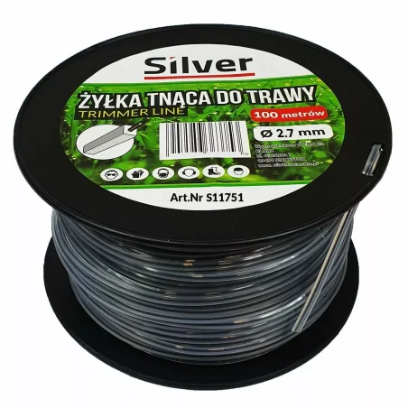 Żyłka do cięcia trawy wzmocniona 2.7mmx100m KWADRAT DUO-LINE S11751
