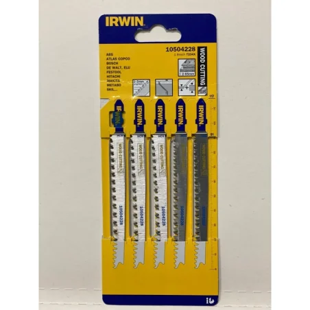 Brzeszczot do cięcia drewna HCS 115 mm/4 1/4", progresywne, uchwyt T234X (5szt.) IRWIN