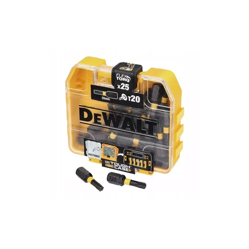 Końcówki wkrętarskie EXTREME FLEXTORQ™ T25/25mm 25szt. TicTac DeWALT