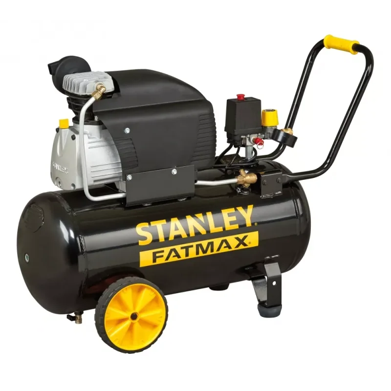 Kompresor olejowy STANLEY FATMAX. Zasilanie 230V ~50hz zbiornik 50l, pompa FC2,5 o mocy 2,5KM, Max ciśnienie 10bar, wydajność, 2