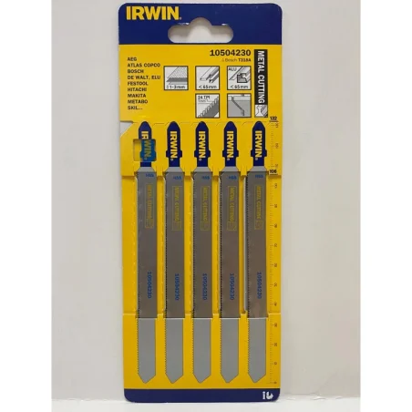 Brzeszczot do cięcia metalu HSS 132 mm/5 1/4", 24 zęby/cal, uchwyt T318A (5szt.) IRWIN