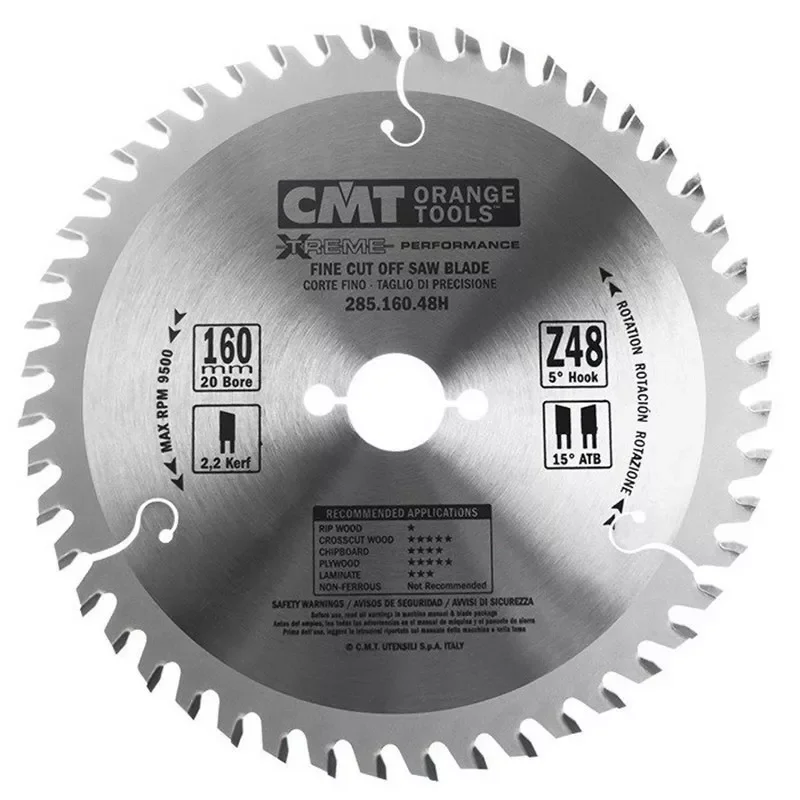 285.160.48H Piła HM D160 F20 Z48 K2,2/1,6