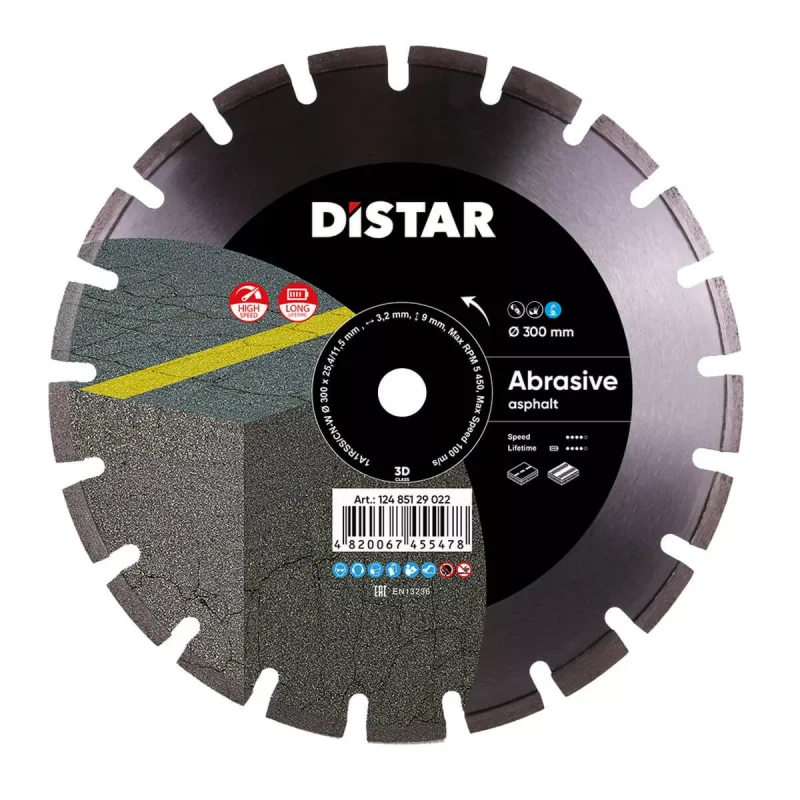 Tarcza diamentowa tnąca 1A1RSS 300mm ABRASIVE DISTAR
