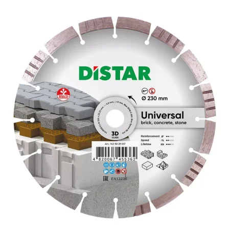 Tarcza diamentowa tnąca 1A1RSS 230mm UNIVERSAL DISTAR