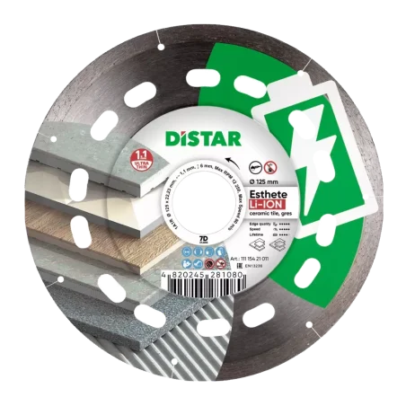 Diamentowa tarcza tnąca 1A1R 125 Esthete Li-Ion DISTAR