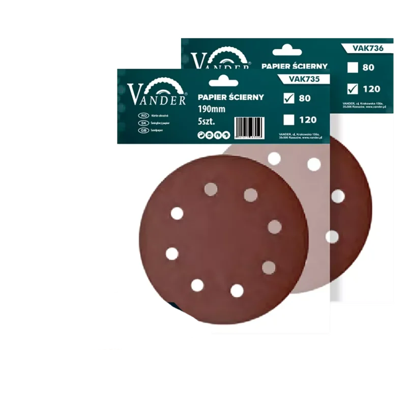 Papierowy dysk ścierny 190mm gr.150 /10szt/Vander
